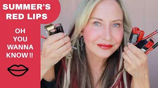 This summers RED LIPS 2022 |Red Lipsticks| Luxury Lipsticks| Drugstore Lipsticks