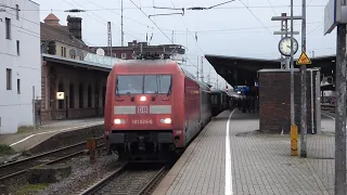 BR 101 024-8 rangiert nach Aussetzen eines defekten 1.Klasse-Wagens durch Osnabrück Hbf hoch (2017)