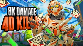 INSANE Octane 40 KILLS and 8,235 Damage in two games Apex Legends Gameplay Season 18