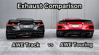 AWE Track vs AWE Touring C8 Corvette Exhaust Sound Comparison