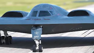 $2 Billion US B-2 Spirit Stealth Aircraft Takeoff