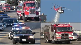 Fire trucks, Police cars and Ambulances responding [Compilation]