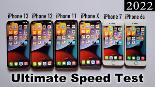 iPhone 13 vs iPhone 12 vs iPhone 11 vs iPhone X vs iPhone 7 vs iPhone 6s Speed Test🔥 SURPRISING!😍