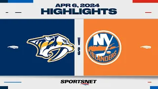 NHL Highlights | Predators vs. Islanders - April 6, 2024