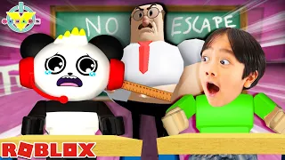 Can We Escape ROBLOX GREAT SCHOOL BREAKOUT?! RYAN vs COMBO PANDA!!