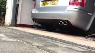 Passat W8 cold start up and revs. Straight through exhaust