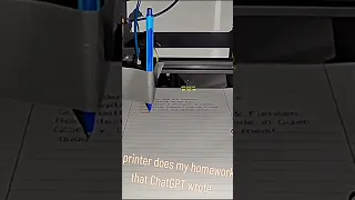 AI writes the homework in notebook 😮 (a student used chat GPT with 3D printer for completing H.W.)