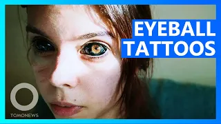 Woman goes blind after eyeballs tattooed black  - TomoNews