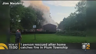 One Person Rescued From Plum House Fire