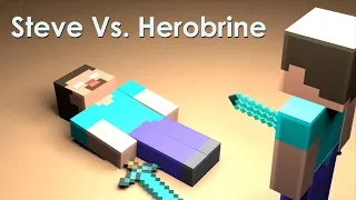 Minecraft Steve Vs. Herobrine | Blender 4.0 Combat Animation