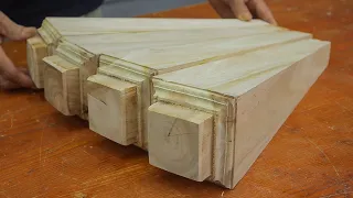 Extremely Skillful Monolithic Woodworking Skills Of A Craftsman // Great Interior Woodworking Idea