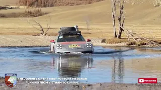 Porsche 911 Dakar wading through water