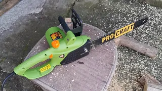 ProCraft K1800 (1800W) electrical chainsaw - unboxing, assembly and test