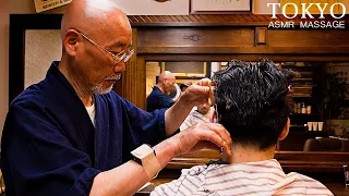 ASMR💈76 Year Old Barber's Razor Blade Haircut Technique & Massage
