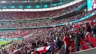 England vs Germany Euro 2020 at Wembley. Sweet Caroline after the final whistle.