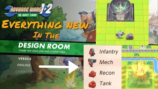 An in depth look at everything new in the design room! + unlockables | Advance wars 1+2 reboot camp