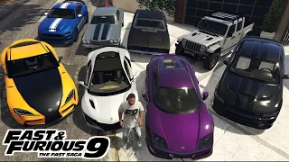 GTA 5 - Stealing Fast and Furious 9 Cars with Franklin! | (GTA V Real Life Cars #39)