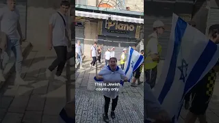 Israeli woman swears at Palestinians during so-called Israeli “flag march”