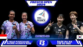 Puspitasari / Allessya Rose vs Baek / Lee ( 백하나 /  이소희) | French Open 2024 Badminton