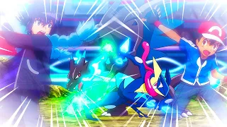 Ash vs Alain! ASH GRENINJA VS MEGA CHARIZARD - (REMAKE) | Pokemon AMV