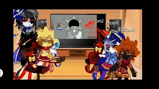 The past sun and moon show react to their meme (part 4)/gacha life (my au)