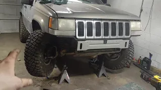 wj knuckle swap pt3 and crossover steering build