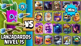 DART GOBLIN LVL 15 vs ALL CARDS at MINIMUM | CARDS TO THE MAX | clash royale