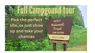 Boot Lake Campground in the Chequamegon-Nicolet National Forest, north east Wisconsin. Full Tour