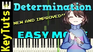 NEW AND IMPROVED Determination from Undertale - Easy Mode [Piano Tutorial] (Synthesia)