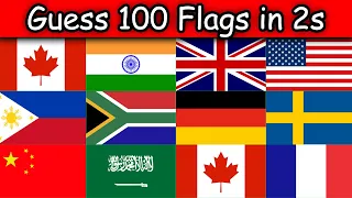 Guess The 100 Flags in 2 Seconds (Flag Quiz)
