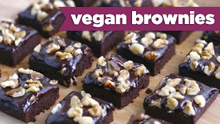 Fudgy Vegan Brownies! - Mind Over Munch