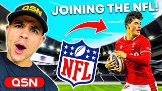 American Reacts to Louis Rees Zammit Highlights | Can a Rugby Star make it in the NFL?