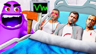 FRANKLIN, MICHAEL e TREVOR TENTANDO SOBREVIVER AO GRIMACE no GTA 5!! (Deu ruim)