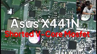 Asus X441N not turning on, vcore mosfet shorted