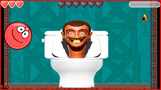 Red Ball 4 vs skibidi toilet Boss.All Levels Volume 3.Красный шарик против Босса туалета скибиди