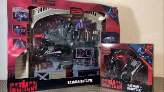 The Batman 2022 Batman Batcave GameStop Playset & Batman + Batcycle Walmart DC Spin Master Review