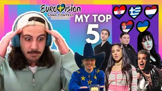 Spanish REACTION My Top 5 Eurovision 2024 (SUBTITLED) | Reacción My Top 5 Eurovision 2024