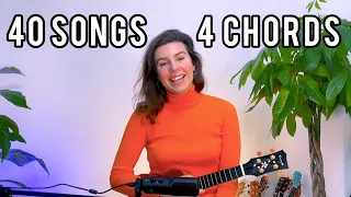 40 songs with 4 easy chords | ukulele mashup and tutorial