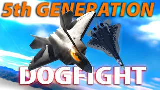 F-22 Raptor VS SU-57 Felon 5th Generation Dogfight | DCS World