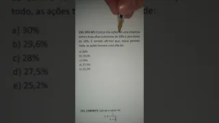 Toma cuidado com porcentagem! Questão de vestibular FEI - SP