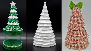 3 cool mini Christmas trees you can give as gifts! how to make a Christmas tree, Christmas crafts