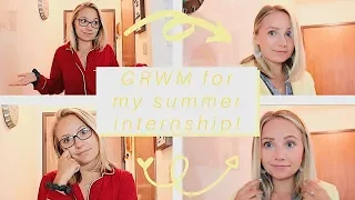 GRWM for my summer internship (first day!) + skincare & outfit tips