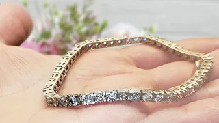 3 Carat Diamond Tennis Bracelet in 4-Prong Square Link