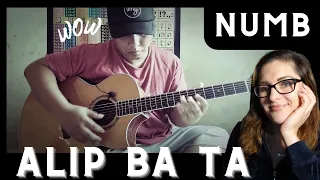 First time ever listening to Alip Ba Ta -  Linkin Park - Numb (fingerstyle cover). My reaction