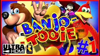 BANJO-TOOIE 100% Walkthrough N64 UltraHDMI Part 1 MAYAHEM TEMPLE 100% Collectibles & Cutscenes