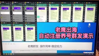 Whatsapp自动注册，养号，群发软件。