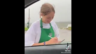 Starbucks worker gets stuck by lightning