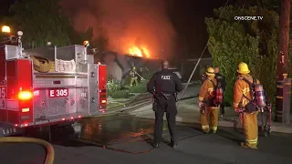 House Fire Breaks Out While Officers Respond To Burglary In Woodland Hills