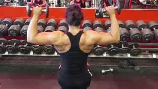 IFBB Pro Geri Villalona Trains Shoulders at Montanari Brothers Powerhouse Gym