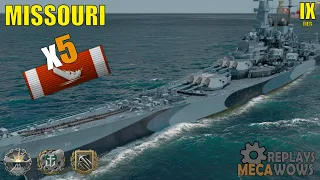 Missouri 5 Kills & 139k Damage | World of Warships Gameplay